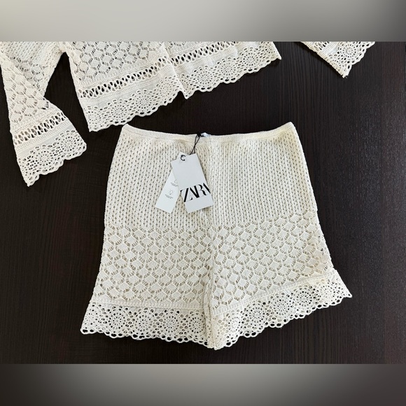 ZARA Crochet Two-Piece Set - Cream - Picture 4 of 7